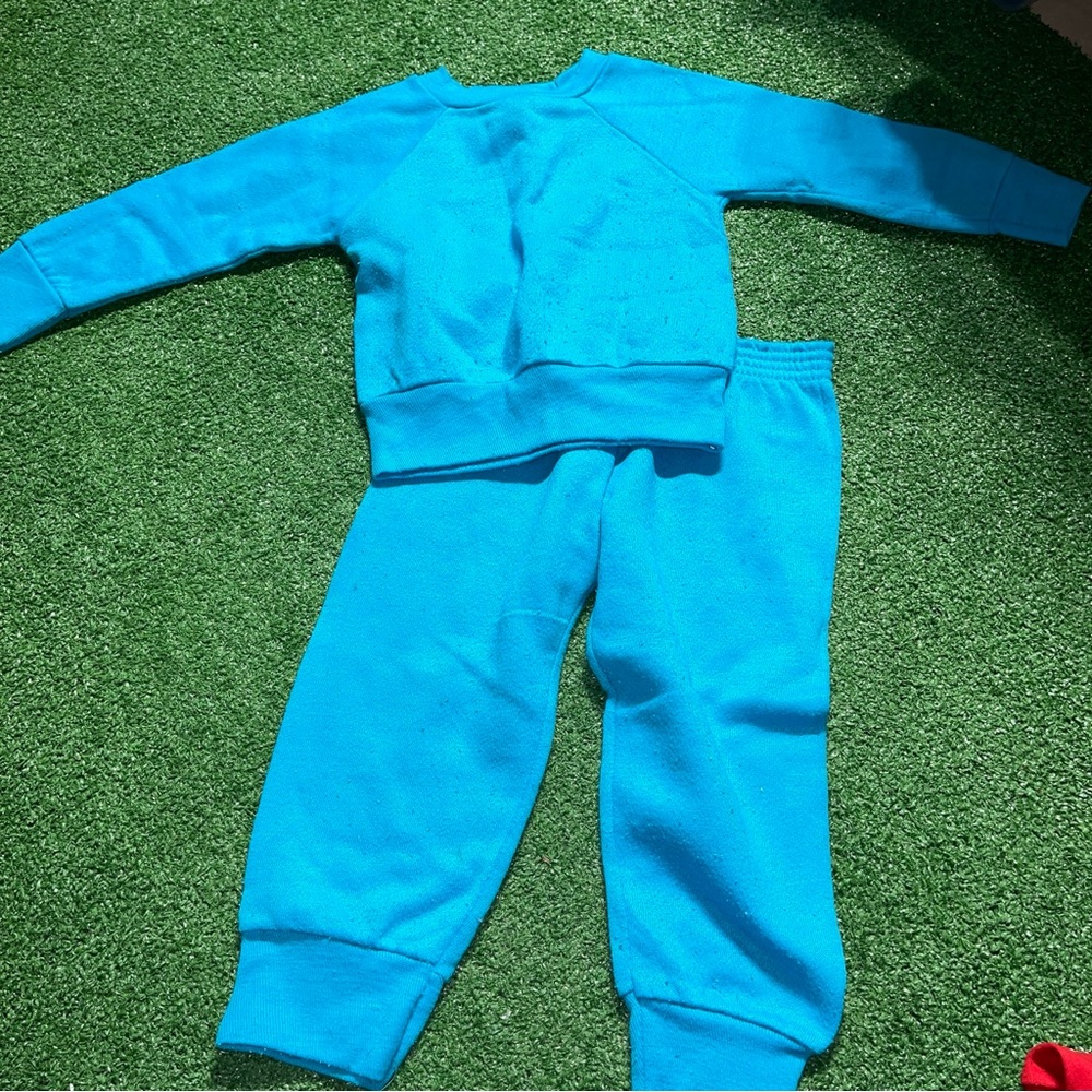 Vintage 80s Spencer’s Blue Kids Sweatsuit Size 2